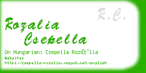 rozalia csepella business card